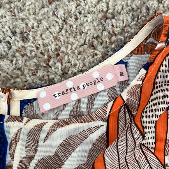 Traffic People Leaf Print Maxi Dress Size M - Picture 11 of 11